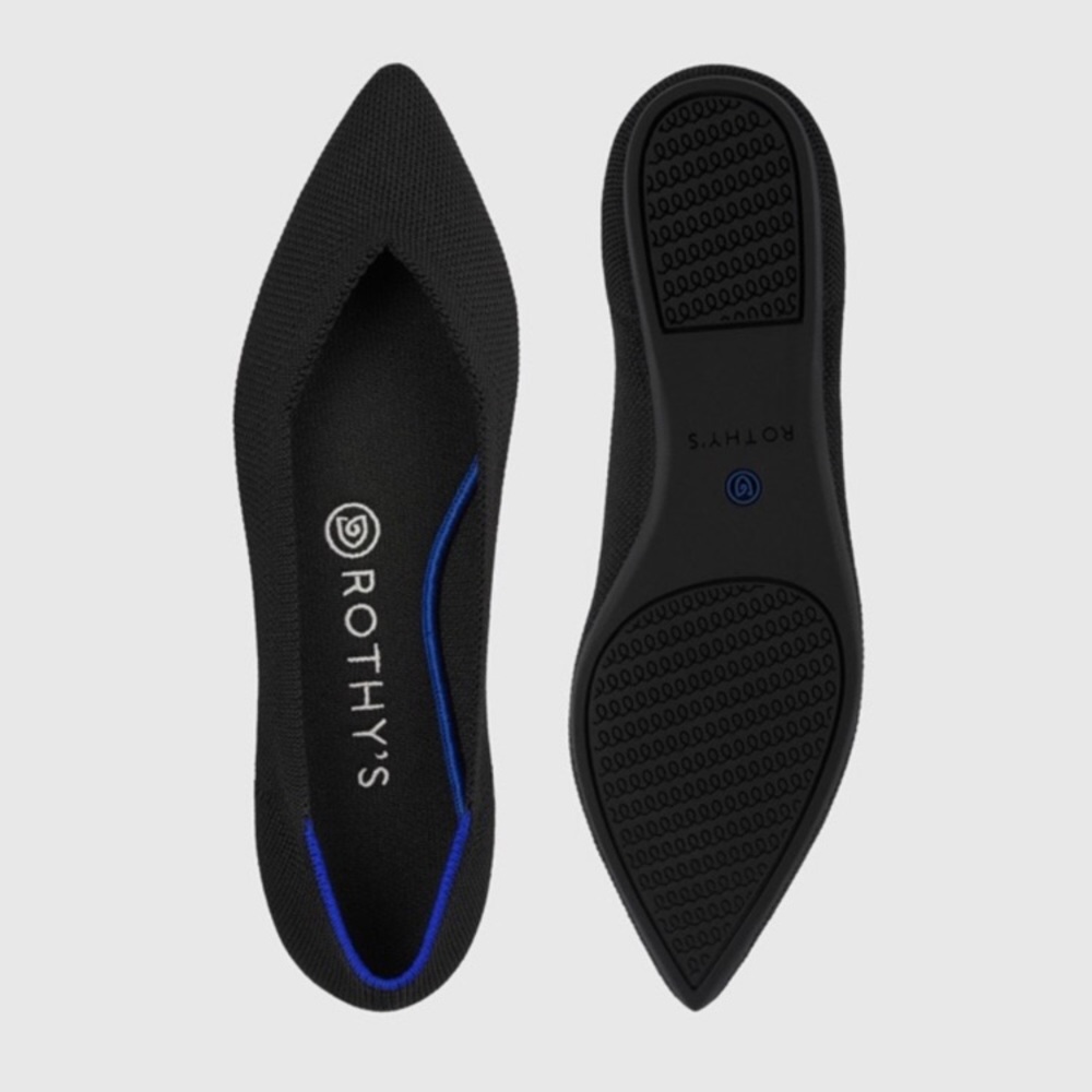 Rothy’s Black Solid “The Point” flats